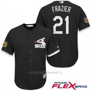 Maglia Baseball Uomo Chicago White Sox Todd Frazier 21 Nero 2017 Allenamento Primaverile Flex Base Giocatore