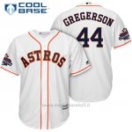 Maglia Baseball Uomo Houston Astros 2017 World Series Campione Luke Gregerson Bianco Cool Base
