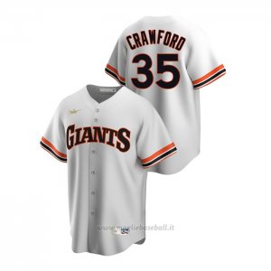 Maglia Baseball Uomo San Francisco Giants Brandon Crawford Cooperstown Collection Primera Bianco