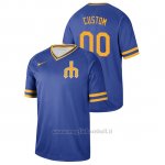 Maglia Baseball Hombre Seattle Mariners Personalizzate Cooperstown Coleccion Legend Blu
