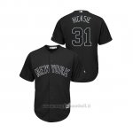 Maglia Baseball Uomo New Y Ork Yankees Aaron Hicks 2019 Players Weekend Replica Nero