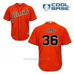 Maglia Baseball Uomo San Francisco Giants Gaylord Perry 36 Arancione Alterner Cool Base