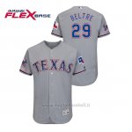 Maglia Baseball Uomo Texas Rangers Adrian Beltre 150th Aniversario Patch Autentico Flex Base Grigio