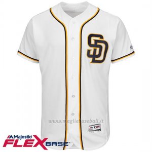 Maglia Baseball Uomo San Diego Padres Blank Bianco Flex Base Autentico Collezione