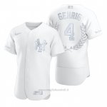 Maglia Baseball Uomo New York Yankees Lou Gehrig Award Collection Retired Bianco