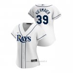 Maglia Baseball Donna Tampa Bay Rays Kevin Kiermaier 2020 Replica Primera Bianco