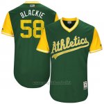 Maglia Baseball Uomo Oakland Athletics 2017 Little League World Series Paul Neroburn Verde