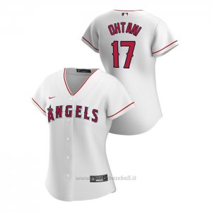 Maglia Baseball Donna Los Angeles Angels Shohei Ohtani 2020 Replica Primera Bianco