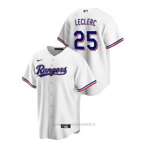 Maglia Baseball Uomo Texas Rangers Jose Leclerc Replica Primera Bianco