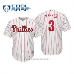 Maglia Baseball Bambino Philadelphia Phillies Bryce Harper Cool Base 1ªBianco
