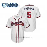 Maglia Baseball Uomo Atlanta Braves Freddie Freeman Cool Base Majestic 1ª2019 Bianco