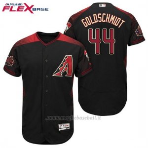 Maglia Baseball Uomo Arizona Diamondbacks 44 Paul Goldschmidt Nero Rosso Alterner 20 Anniversario Flex Base