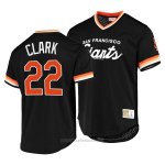 Maglia Baseball Uomo San Francisco Giants Will Clark Cooperstown Collection Script Fashion Nero