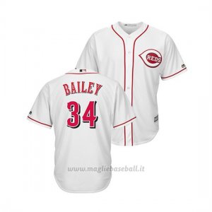 Maglia Baseball Uomo Cincinnati Reds Homer Bailey Cool Base Majestic 1ªBianco