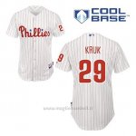 Maglia Baseball Uomo Philadelphia Phillies John Kruk 29 Bianco 1ªCool Base
