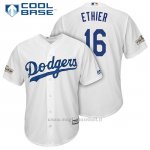 Maglia Baseball Uomo Los Angeles Dodgers 2017 Postseason Andre Ethier Bianco Cool Base