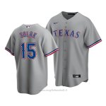 Maglia Baseball Uomo Texas Rangers Nick Solak Replica Road Grigio