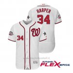 Maglia Baseball Uomo Washington Nationals Bryce Harper 2018 All Star Game Flex Base Bianco