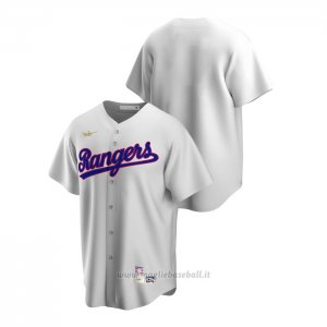 Maglia Baseball Uomo Texas Rangers Cooperstown Collection Bianco