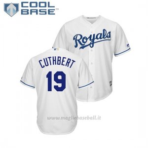 Maglia Baseball Uomo Kansas City Royals Cheslor Cuthbert Cool Base Majestic 1ªBianco