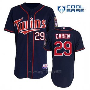 Maglia Baseball Uomo Minnesota Twins Rod Carew 29 Blu Blu Alterner 1ªCool Base