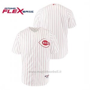 Maglia Baseball Hombre Cincinnati Reds Throwback 1967 Flex Base Bianco