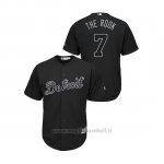 Maglia Baseball Uomo Detroit Tigers J Ordy Mercer 2019 Players Weekend The Rook Replica Nero