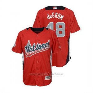 Maglia Baseball Bambino All Star Game Majestic Jacob Degrom 2018 1ªRun Derby National League Rosso