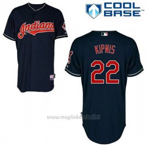 Maglia Baseball Uomo Cleveland Indians Jason Kipnis 22 Blu Alterner Cool Base
