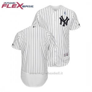 Maglia Baseball Uomo New York Yankees Bianco 2018 Dia del Padre Flex Base