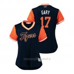 Maglia Baseball Donna Detroit Tigers Grigioson Greiner 2018 Llws Players Weekend Gary Blu