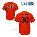 Maglia Baseball Uomo Baltimore Orioles 30 Chris Tillman Arancione Alterner Cool Base