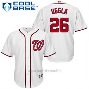 Maglia Baseball Uomo Washington Nationals Dan Uggla 26 Bianco 1ªCool Base