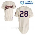 Maglia Baseball Uomo Minnesota Twins Bert Blyleven 28 Crema Alterner Cool Base