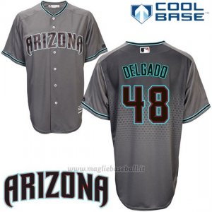 Maglia Baseball Uomo Arizona Diamondbacks 48 Randall Delgado Cool Base Grigio