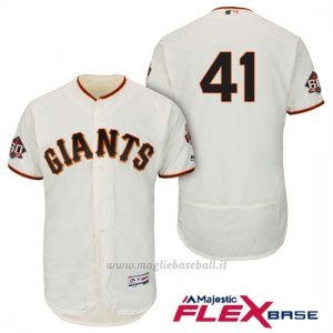 Maglia Baseball Uomo San Francisco Giants Mark Melancon Ivory 1ª60th Season Flex Base