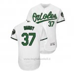Maglia Baseball Uomo Baltimore Orioles Dylan Bundy Throwback Earth Day Bianco