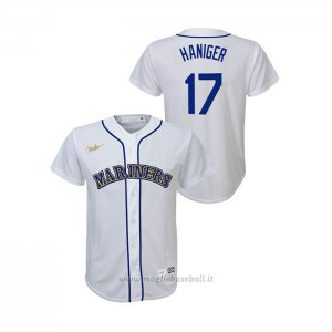 Maglia Baseball Bambino Seattle Mariners Mitch Haniger Cooperstown Collection Primera Bianco