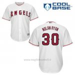 Maglia Baseball Uomo Los Angeles Angels Nolan Ryan 30 Bianco 1ªCool Base