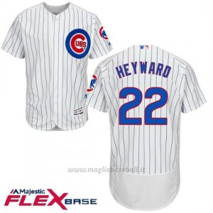 Maglia Baseball Uomo Chicago Cubs 22 Bianco Jason Heyward Autentico Collezione Flex Base