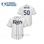 Maglia Baseball Uomo Tampa Bay Rays 50 Charlie M Orton Cool Base Bianco