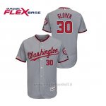 Maglia Baseball Uomo Washington Nationals Koda Glover 150th Aniversario Patch Autentico Flex Base Grigio