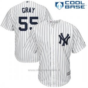 Maglia Baseball Uomo New York Yankees 55 Sonny Grigio Biancohome Cool Base