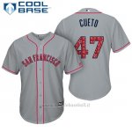 Maglia Baseball Uomo San Francisco Giants 2017 Estrellas y Rayas Johnny Cueto Grigio Cool Base