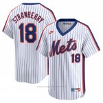 Maglia Baseball Uomo New York Mets Darryl Strawberry Throwback Cooperstown Limited Blu