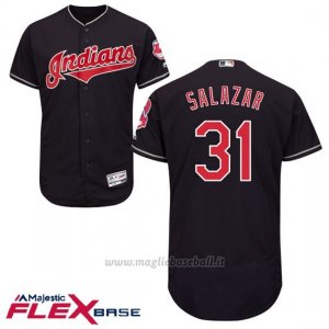 Maglia Baseball Uomo Cleveland Indians Danny Salazar Blu Autentico Collezione Flex Base