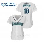 Maglia Baseball Donna Seattle Mariners Yusei Kikuchi Cool Base Majestic Bianco