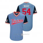 Maglia Baseball Uomo Minnesota Twins Ervin Santana 2018 Llws Players Weekend Magic Light TOrnto Blue Jays
