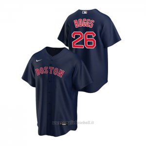 Maglia Baseball Uomo Boston Red Sox Wade Boggs Replica Alternato Blu