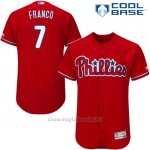 Maglia Baseball Uomo Philadelphia Phillies Randy Maikel Franco Autentico Collezione Scarlet Cool Base Giocatore